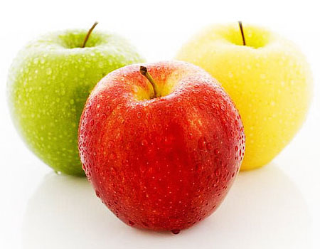 不同颜色的苹果